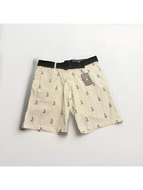 NWT Beverly Hills Polo Club Mens 36 White Surfer Shorts Relaxed Straight Fit(A36